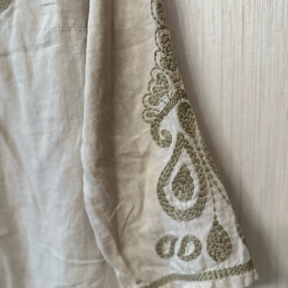 Tommy Bahama 100% Linen Embroidered Tunic Dress XXS - Picture 5 of 6